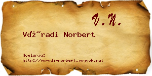 Váradi Norbert névjegykártya