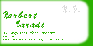 norbert varadi business card