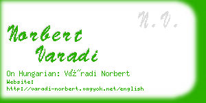 norbert varadi business card